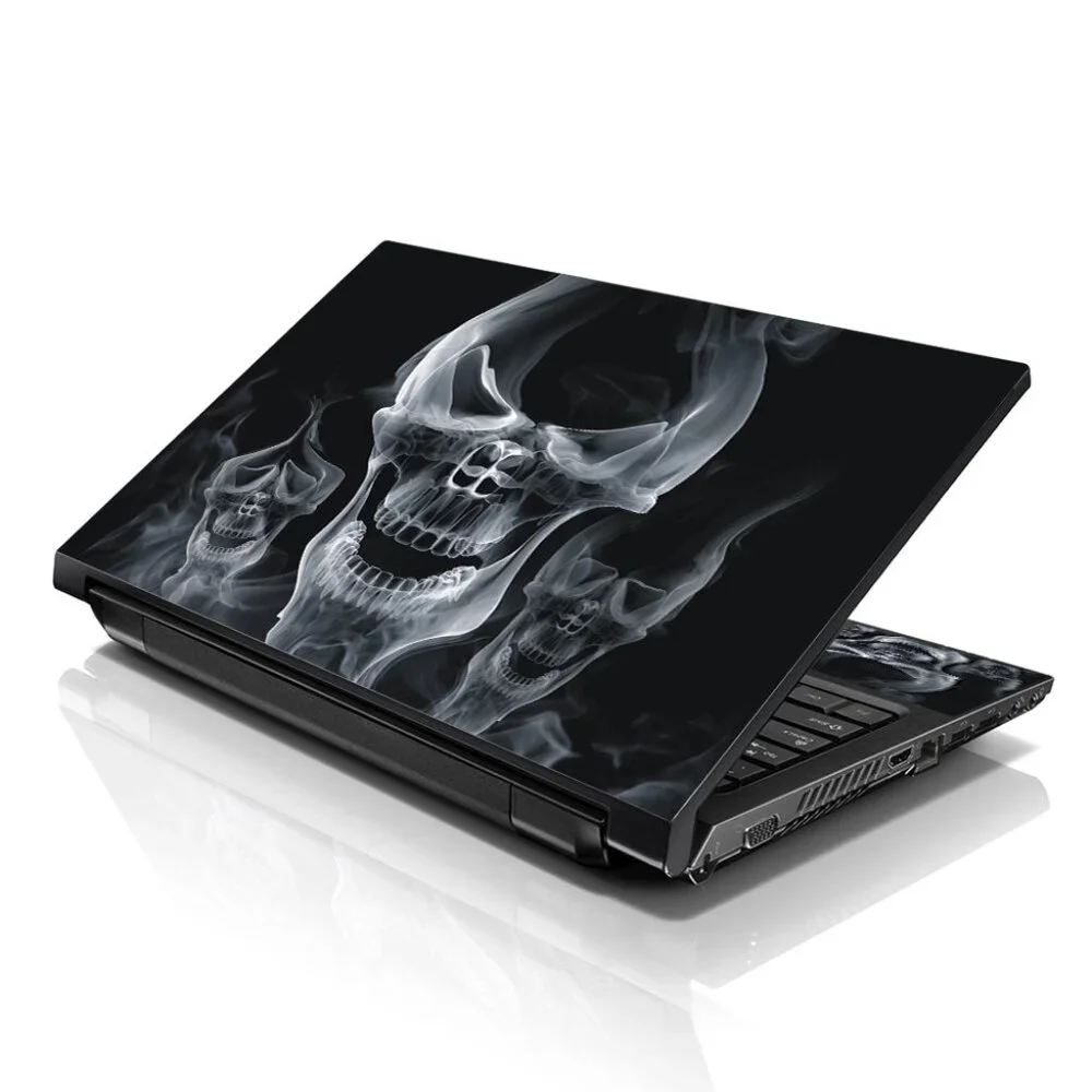 LSS 15.6 & 17.3 Inches Laptop Notebook Skin Sticker Decal - Smoke Skull